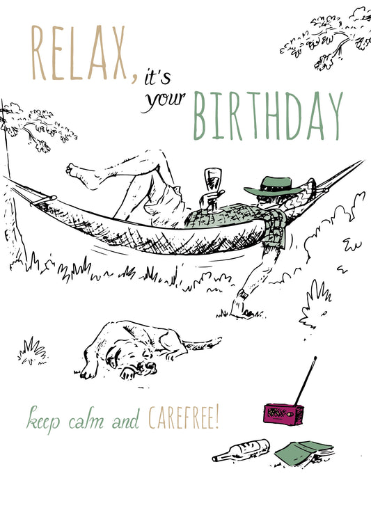 Young At Heart Card - Relaxing Birthday