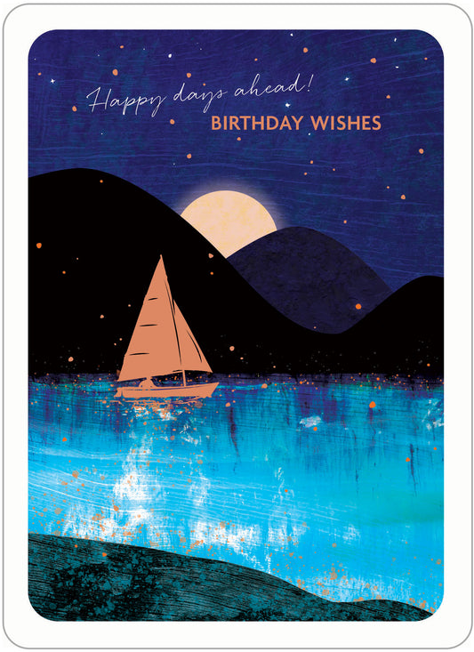 Midnight Wishes Card Collection - Sailboat