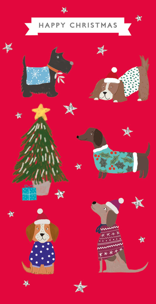 Christmas Card (Single) - Money Wallet - Dogs