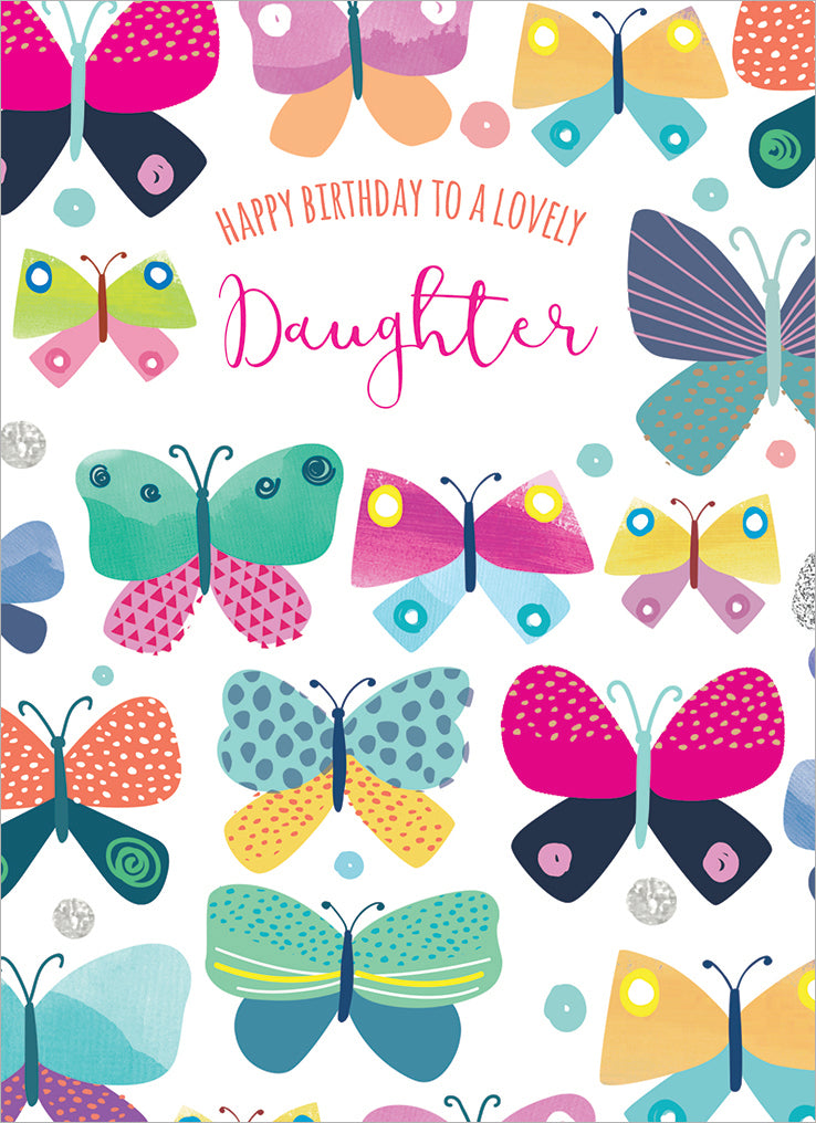 Family Circle Card - Butterflies (Daughter)