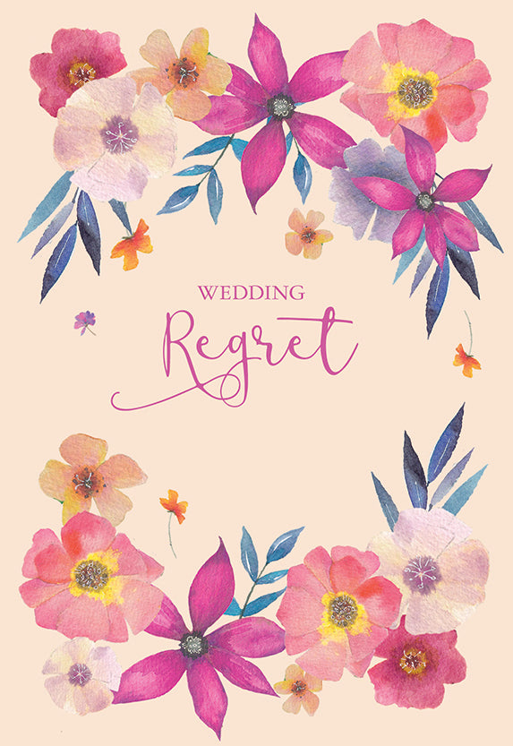 Wedding Regret Card - Floral