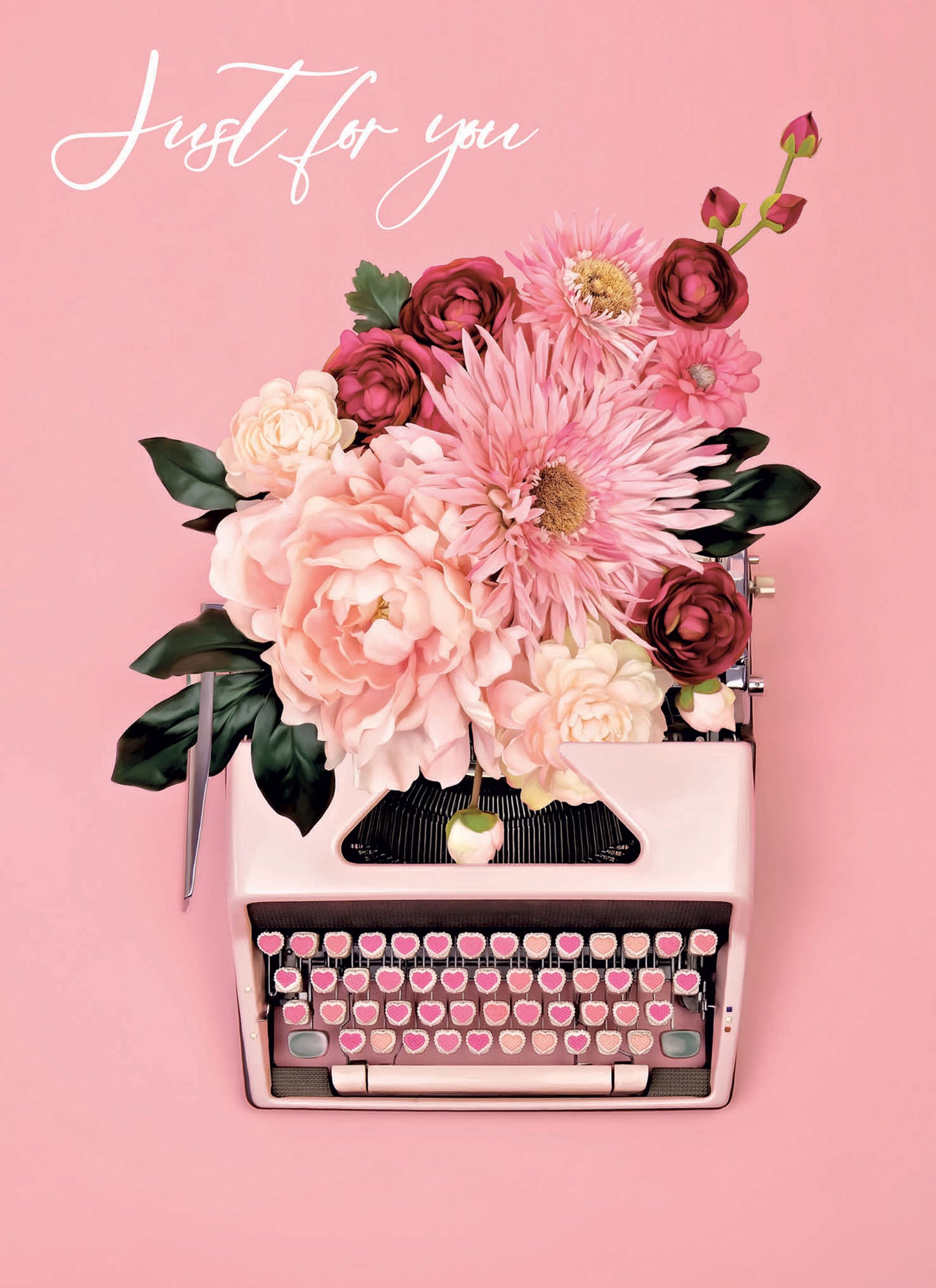 Floral Birthday Card - Pretty Typewriter