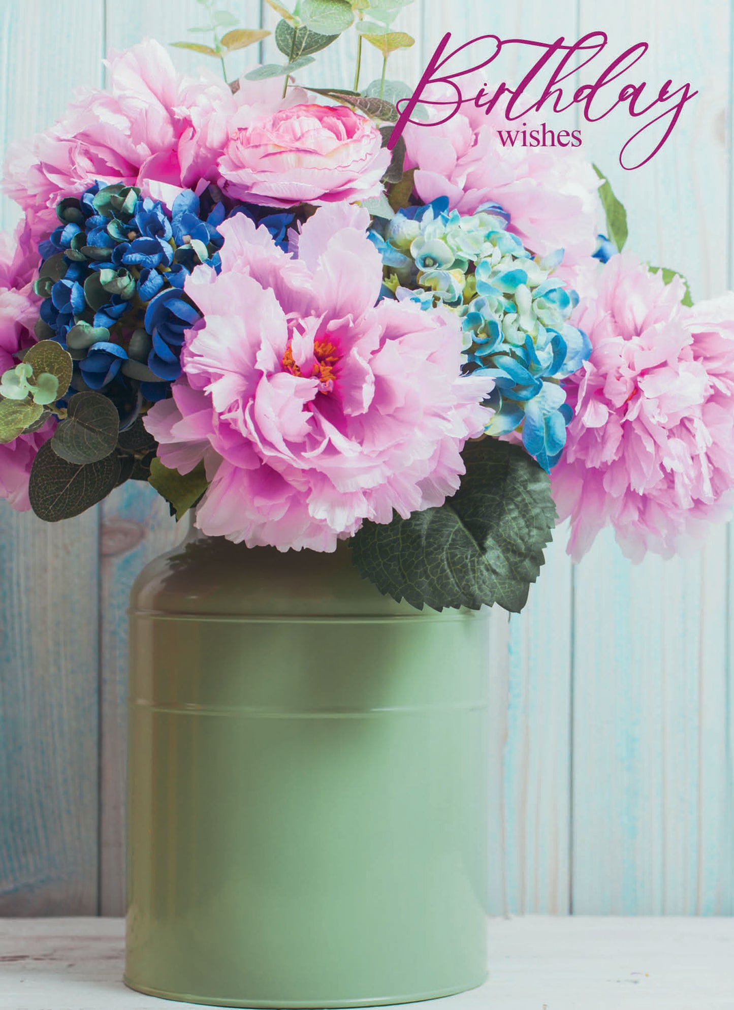 Floral Birthday Card - Peony Vase