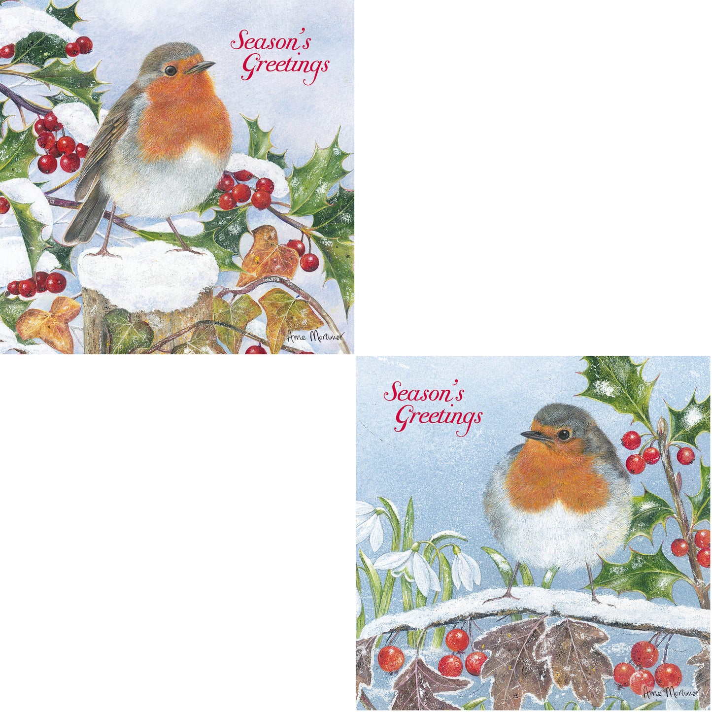 Luxury Christmas Card Pack - Christmas Perching