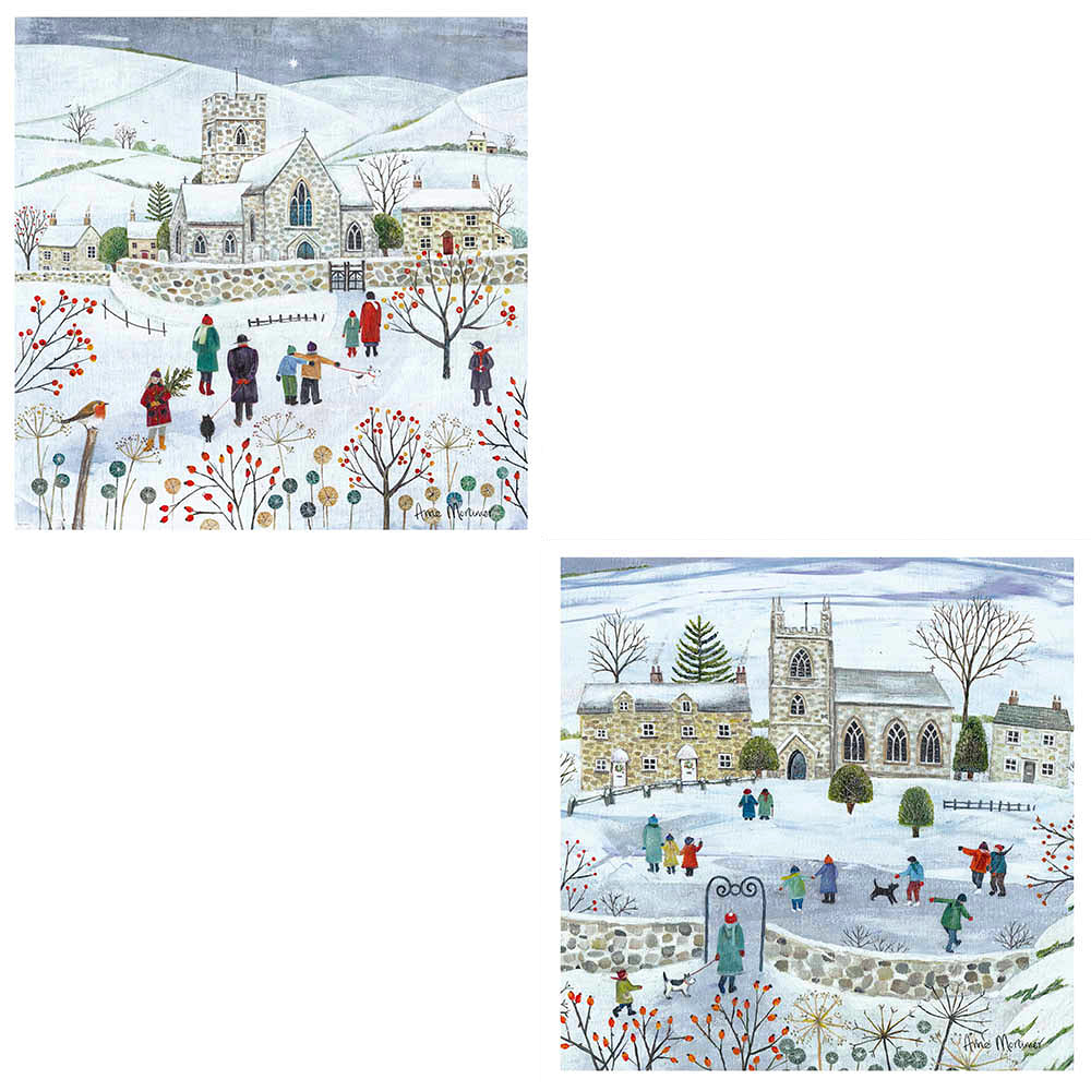 Luxury Christmas Card Pack - Winter Village