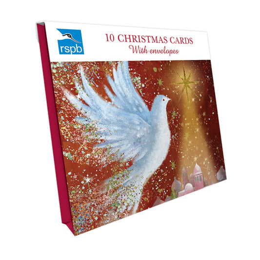 Bethlehem Dove - RSPB Small Square Christmas 10 Card Pack