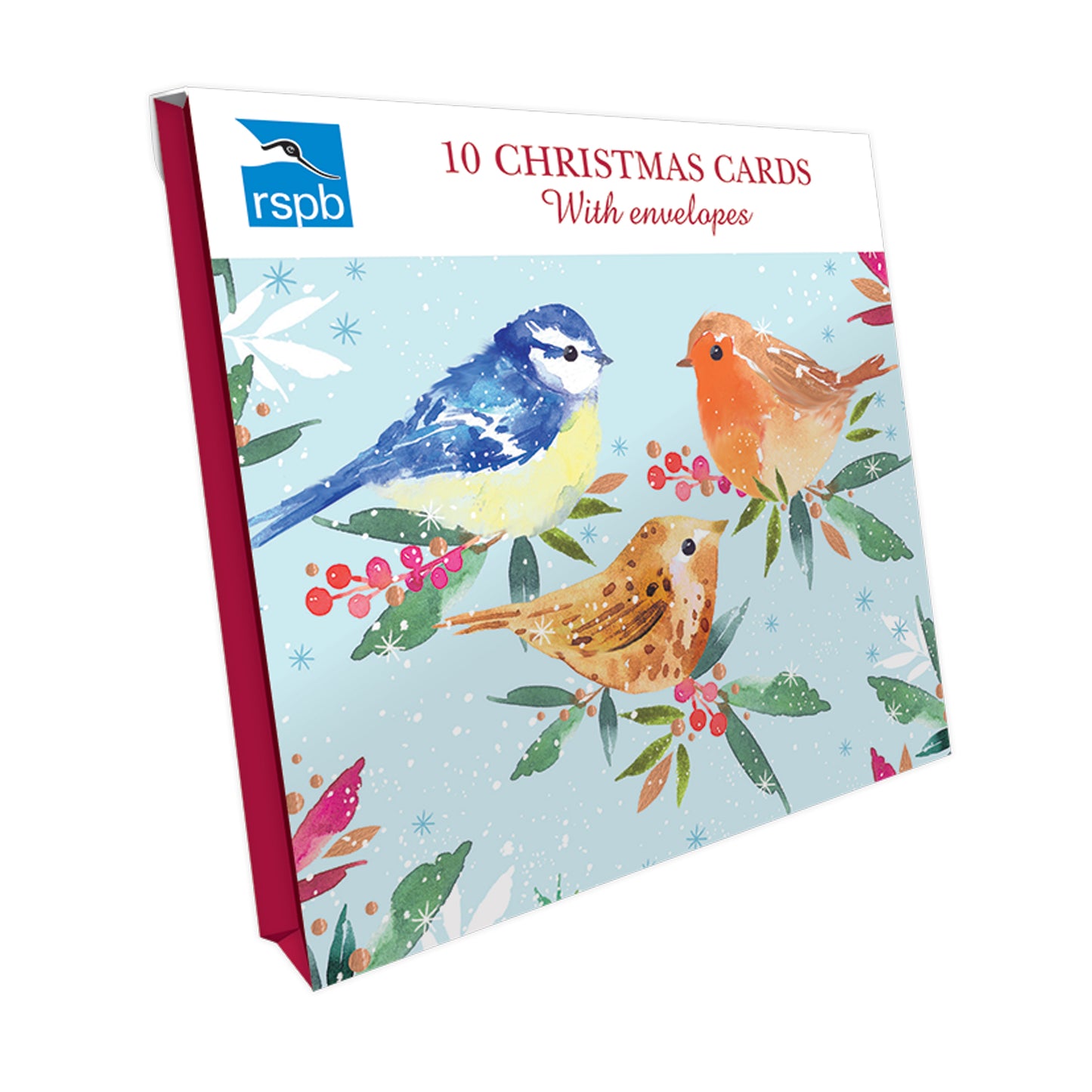 RSPB Small Square Christmas Card Pack - Birds & Foliage