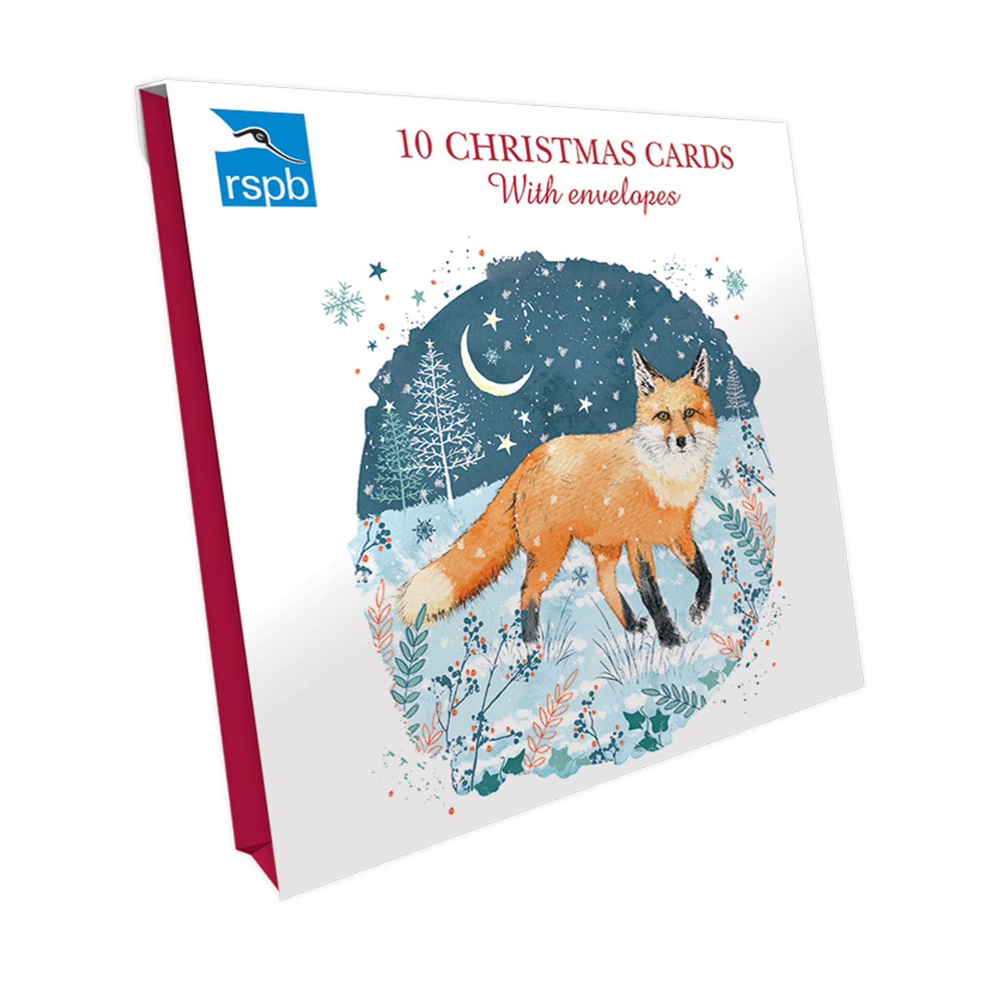 RSPB Small Square Christmas Card Pack - Fox & Forest