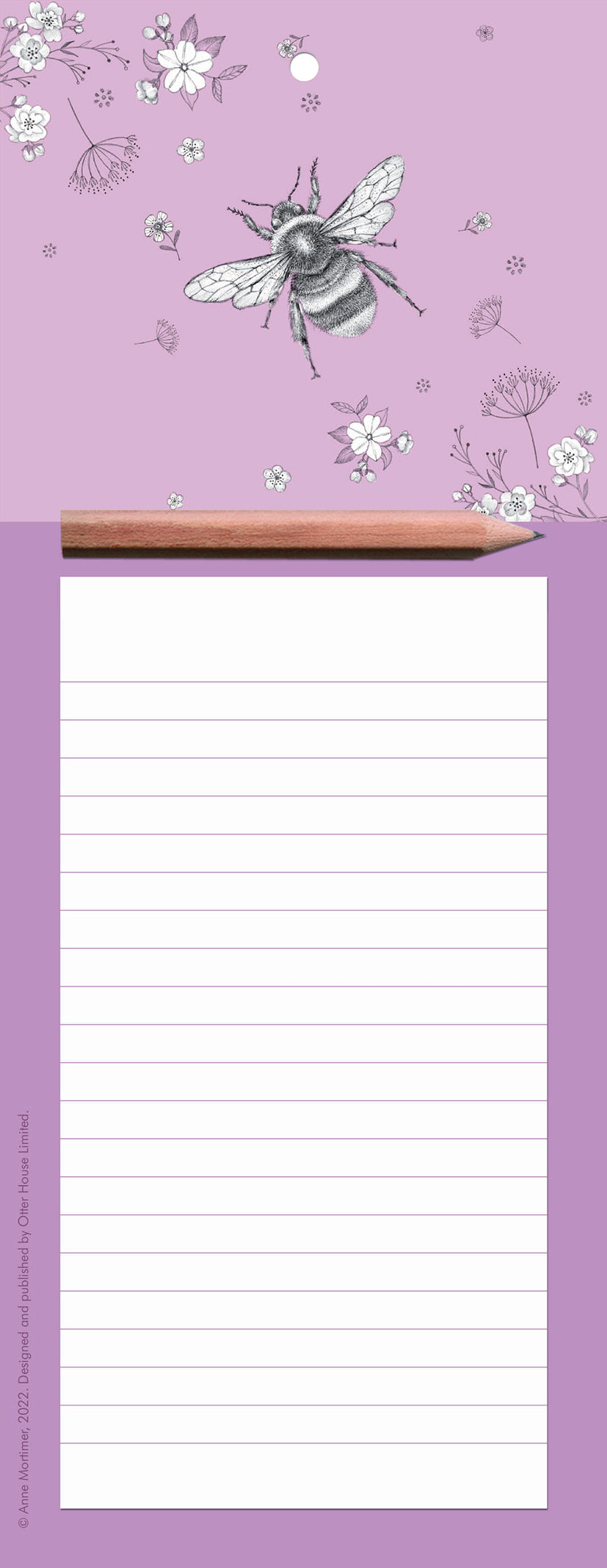 Magnetic Memo Pad - Bee Floral