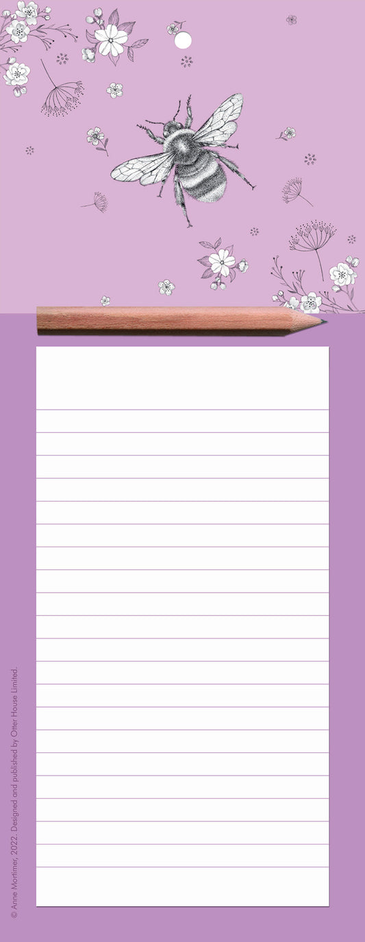 Magnetic Memo Pad - Bee Floral