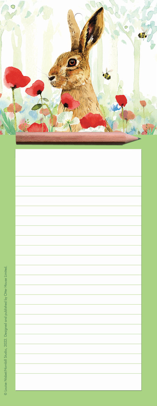 Magnetic Memo Pad - Hare & Poppies