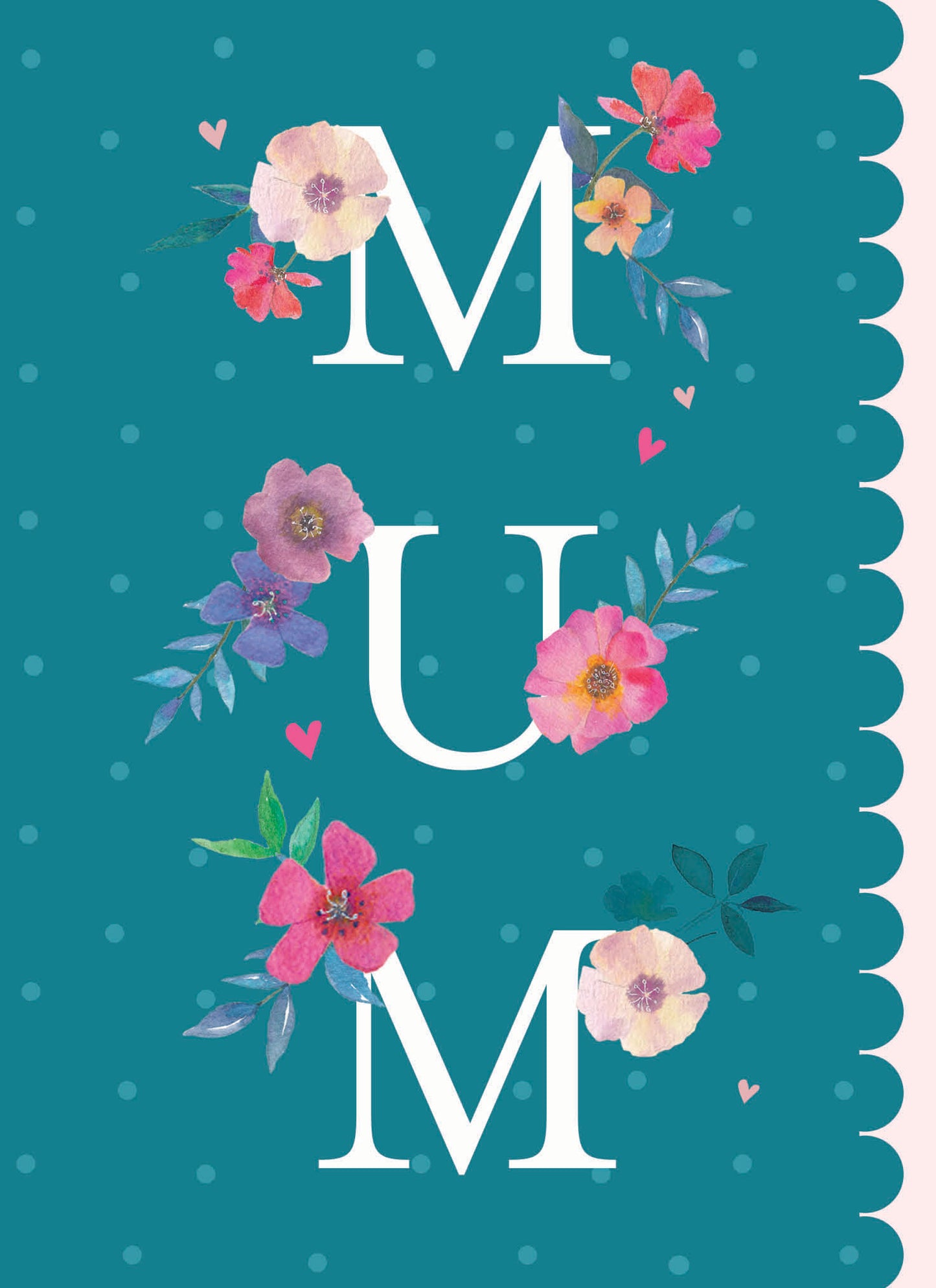 Mother's Day Card - Floral Text