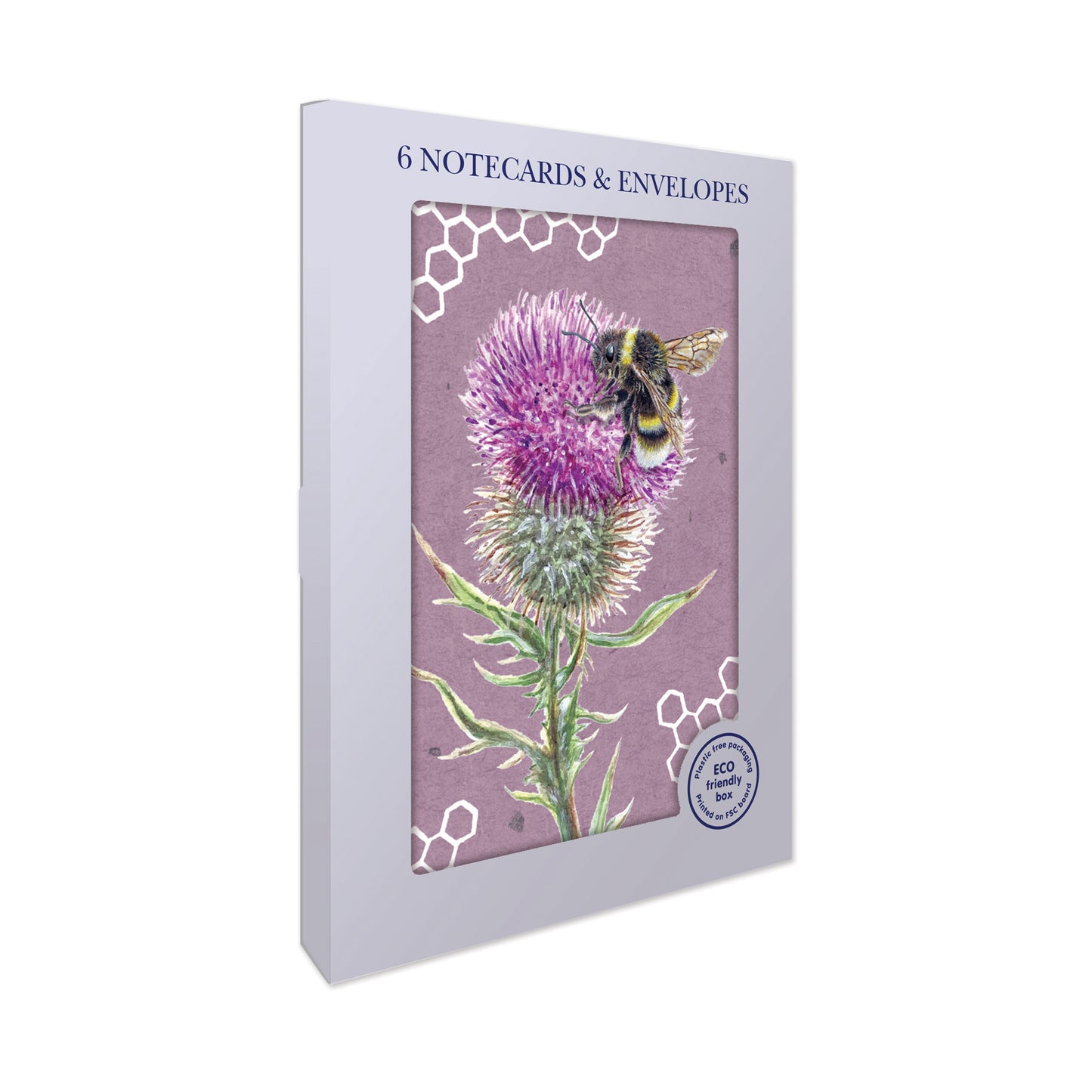 RSPB - In The Wild Stationery - Small Notecards (6 Card Pack) - Thistle & Bee