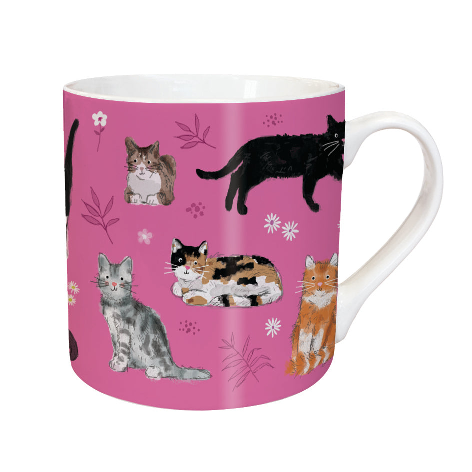 Cat & Floral Pattern - Tarka Mug