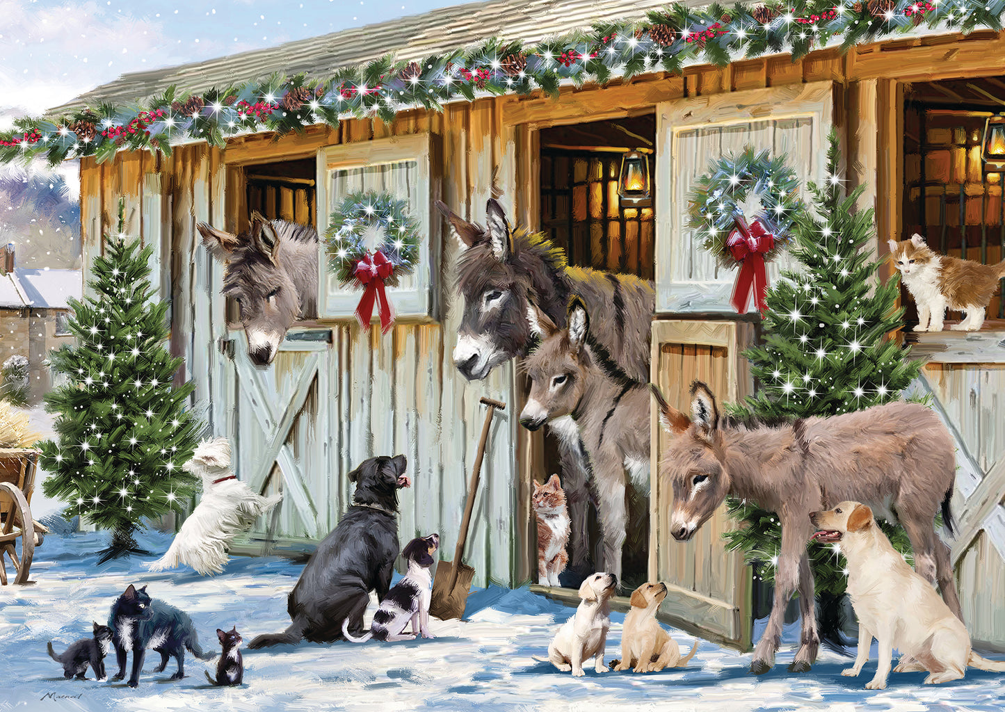 Festive Stable Friends - 500 Piece Jigsaw Puzzle