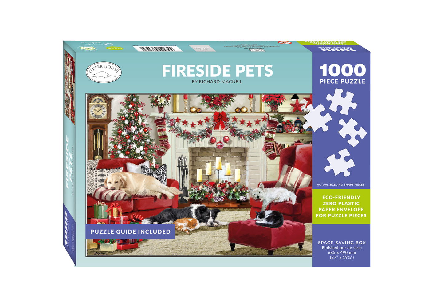 Fireside Pets - 1000 Piece Jigsaw Puzzle