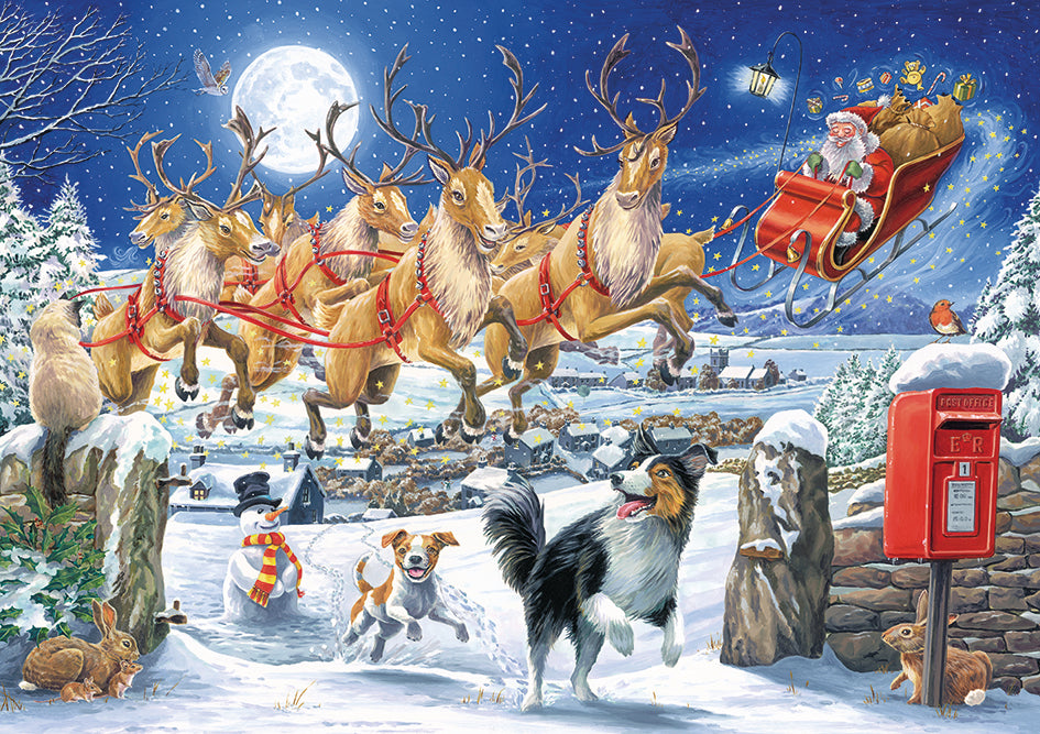 Chasing Santa - 1000 Piece Jigsaw Puzzle