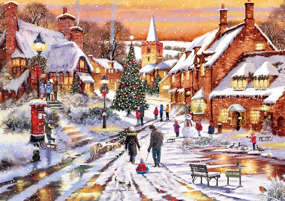 Christmas Village Lights - 1000 Piece Jigsaw Puzzle