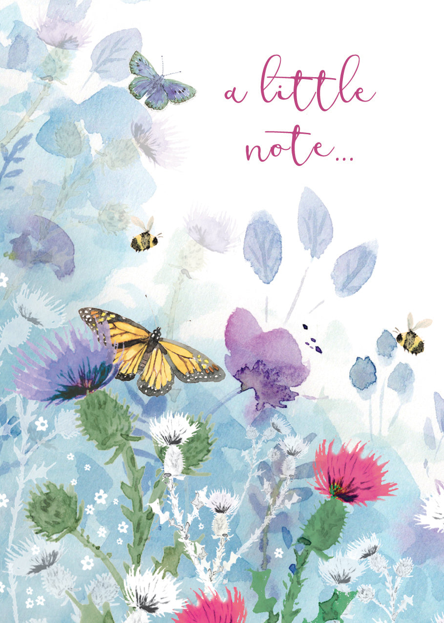 Mini Notecard Pack (6 Cards) - Bees & Butterflies