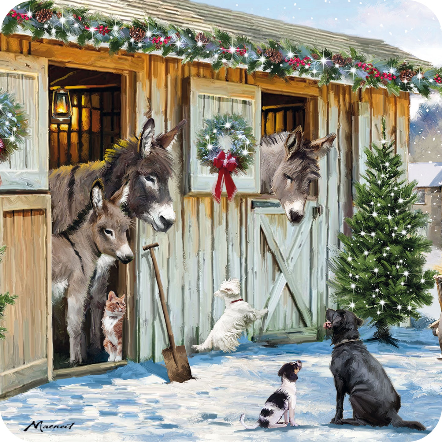 Luxury Christmas Card Pack - Christmas Stable Friends