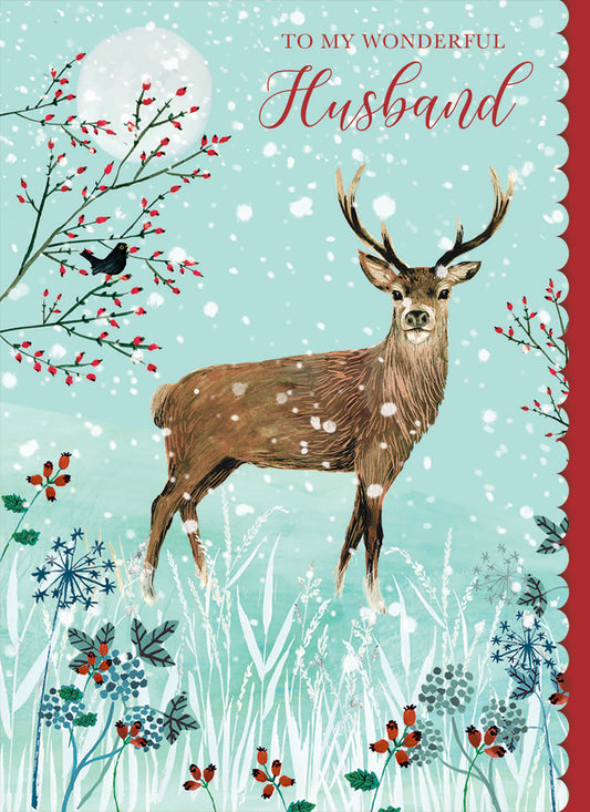 Christmas Card (Single) - Husband - Stag