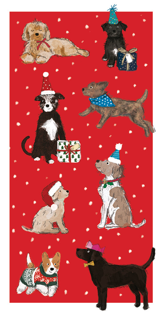 Christmas Card (Single) - Money Wallet - Christmas Party Dogs