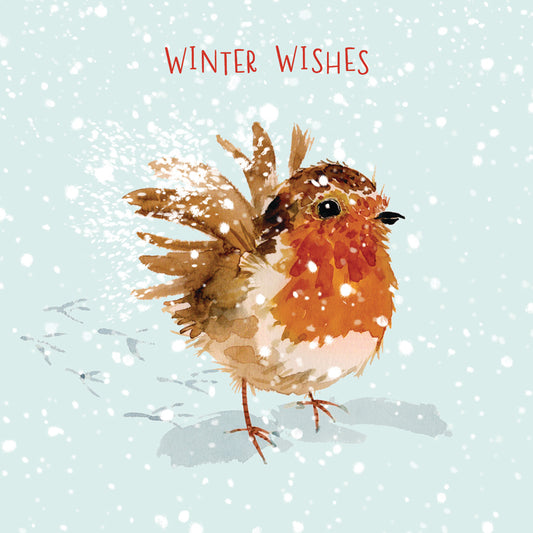 Robin Flutter - RSPB Small Square Christmas 10 Card Pack