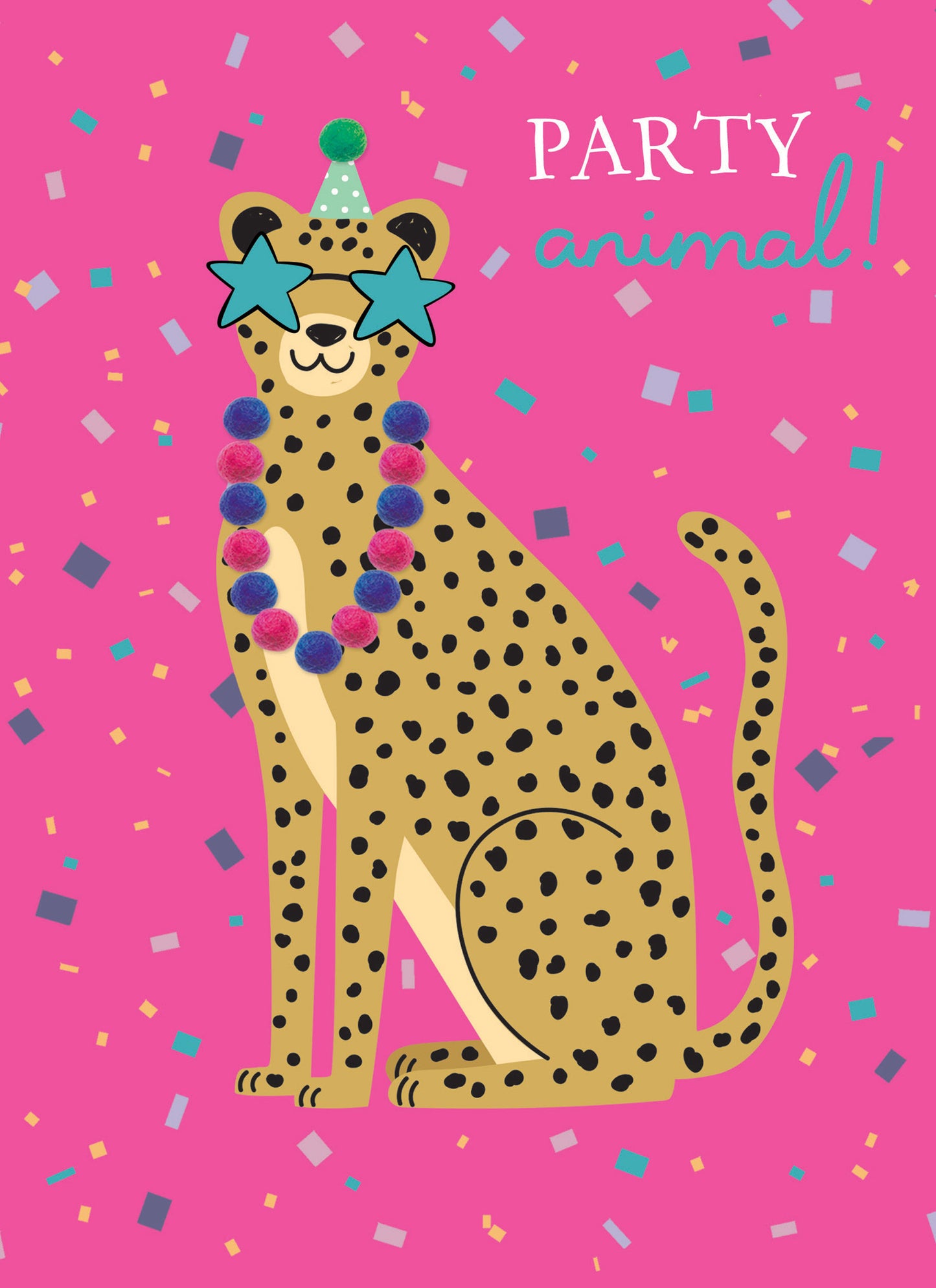 Pom Poms Card Collection - Party Animal Cheetah