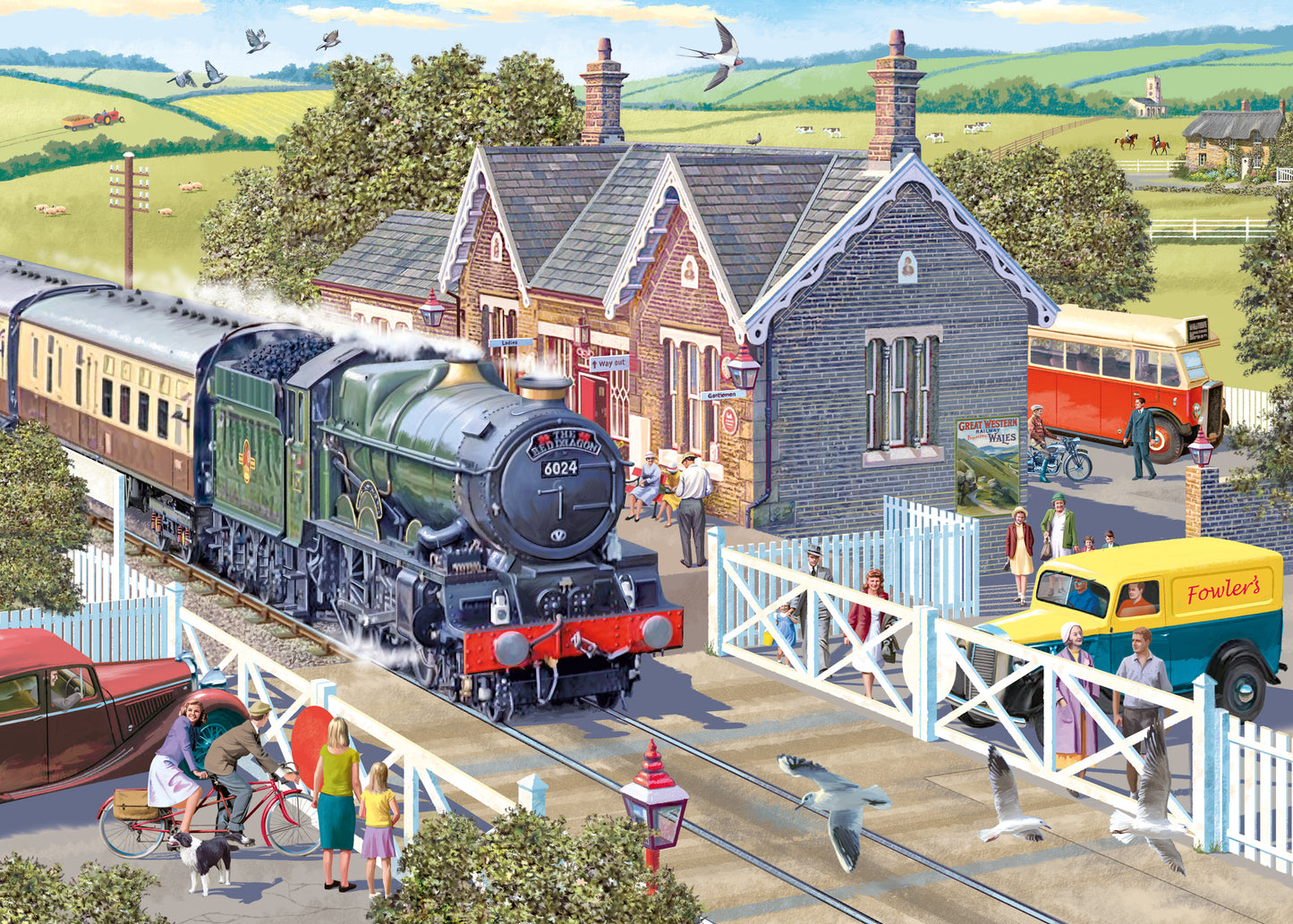 Village Station - 1000 Piece Jigsaw Puzzle