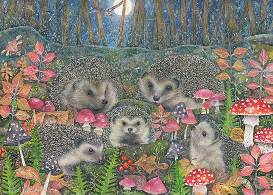 Woodland Hedgehogs - 1000 Piece Jigsaw Puzzle