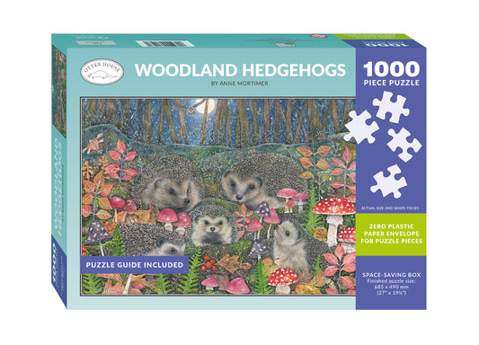 Woodland Hedgehogs - 1000 Piece Jigsaw Puzzle