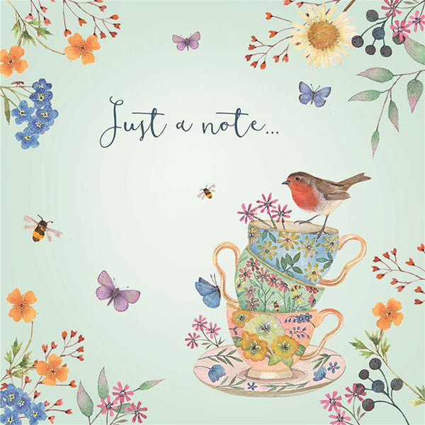 Notecard Pack (10 Cards) - Tea Cups & Watering Can