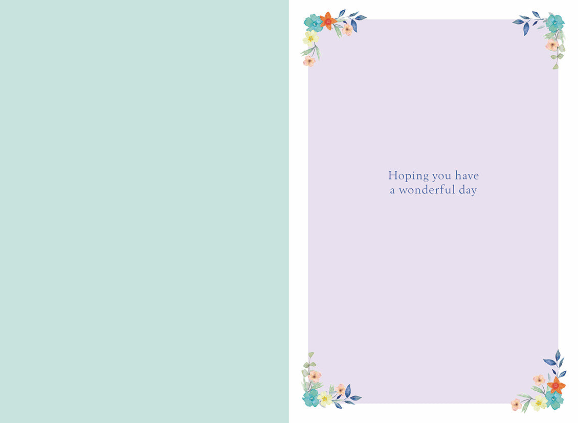 Mother's Day Card - Mum Floral Text