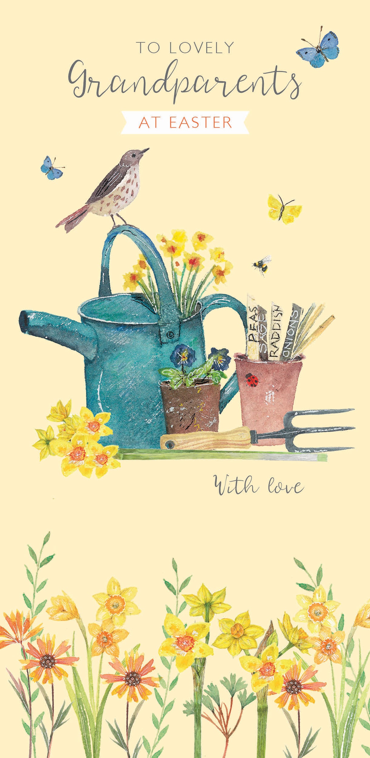 Easter Card - Watering Can