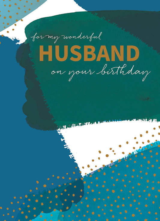 Family Circle Card - Husband - Colour Wash & Text