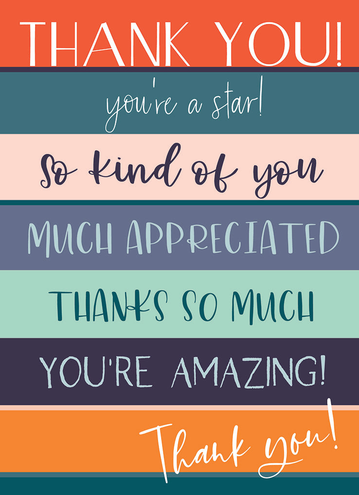 Thank You Card - Thank You Stripes