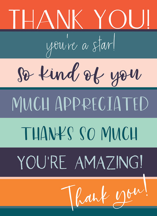 Thank You Card - Thank You Stripes