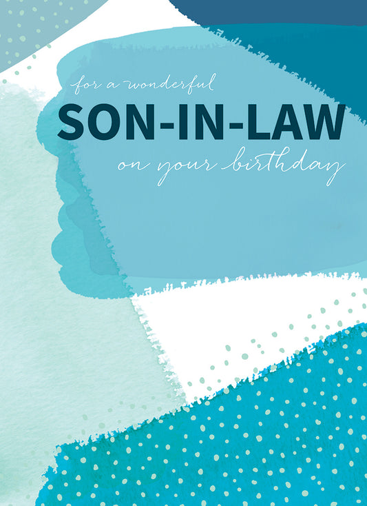 Family Circle Card - Son-In-Law - Colour Wash & Text