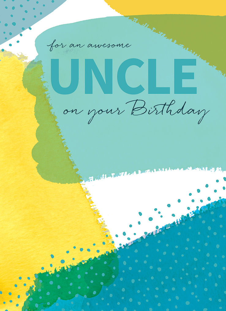 Family Circle Card - Uncle - Colour Wash & Text