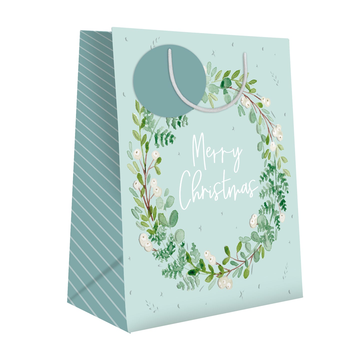 Xmas Gift Bag (Medium) - Mistletoe Wreath