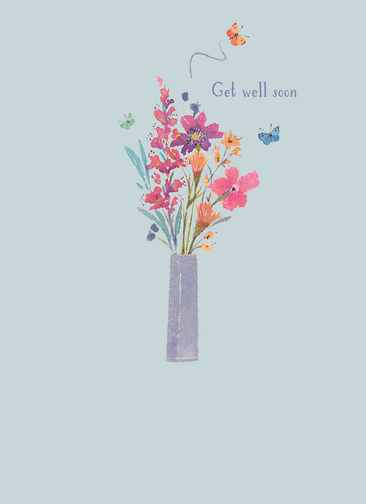 Get Well Soon Card - Floral Vase