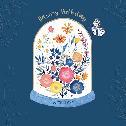 Blue Willow Card Collection - Floral Terrarium