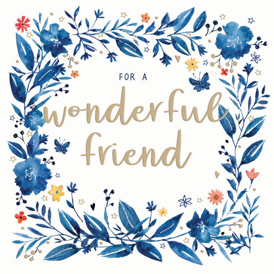 Blue Willow Card Collection - Floral Border