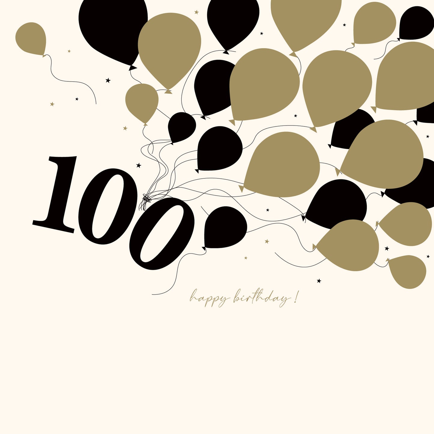 Age to Celebrate - 100 - Gold Balloons