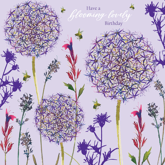 Vintage Garden Card - Alliums