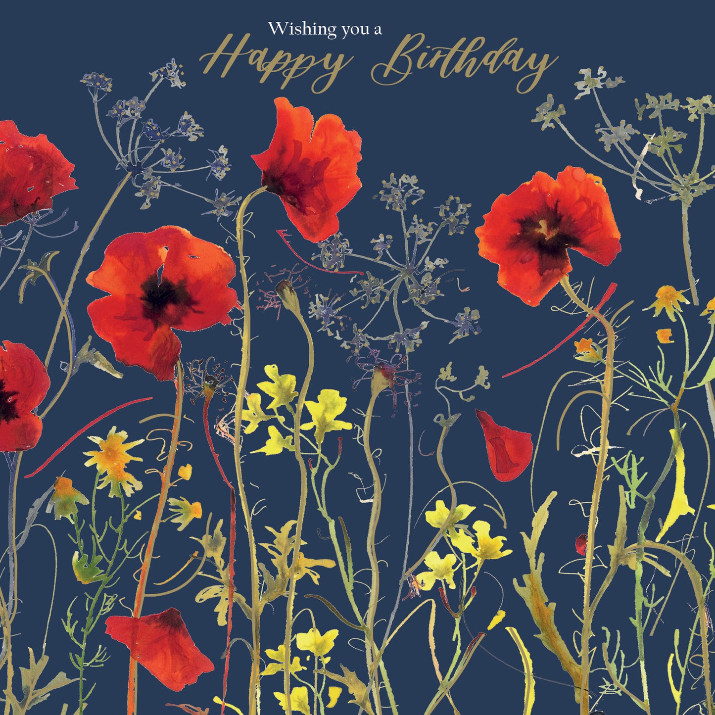 Vintage Garden Card - Poppies