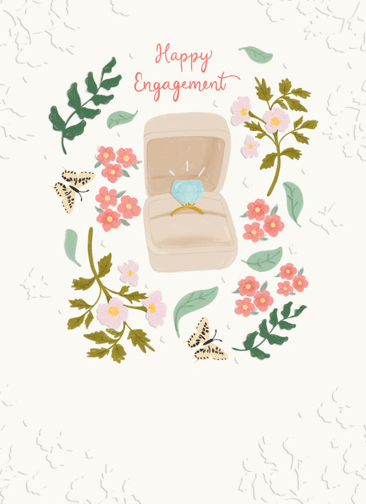 Engagement Card - Ring Box Floral