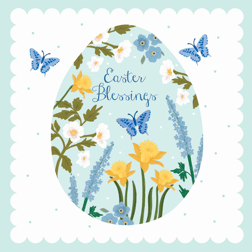 Easter 5 Card Pack - Floral Egg