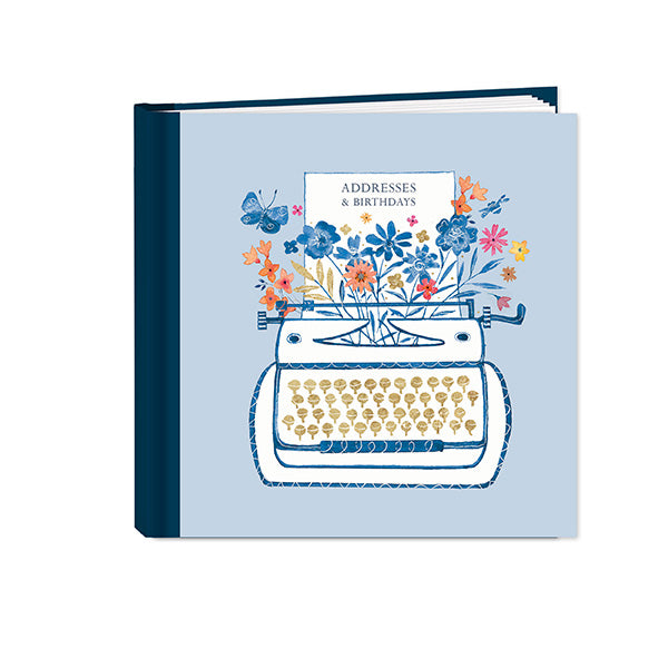 Blue Willow - Address & Birthday Book - Typewriter