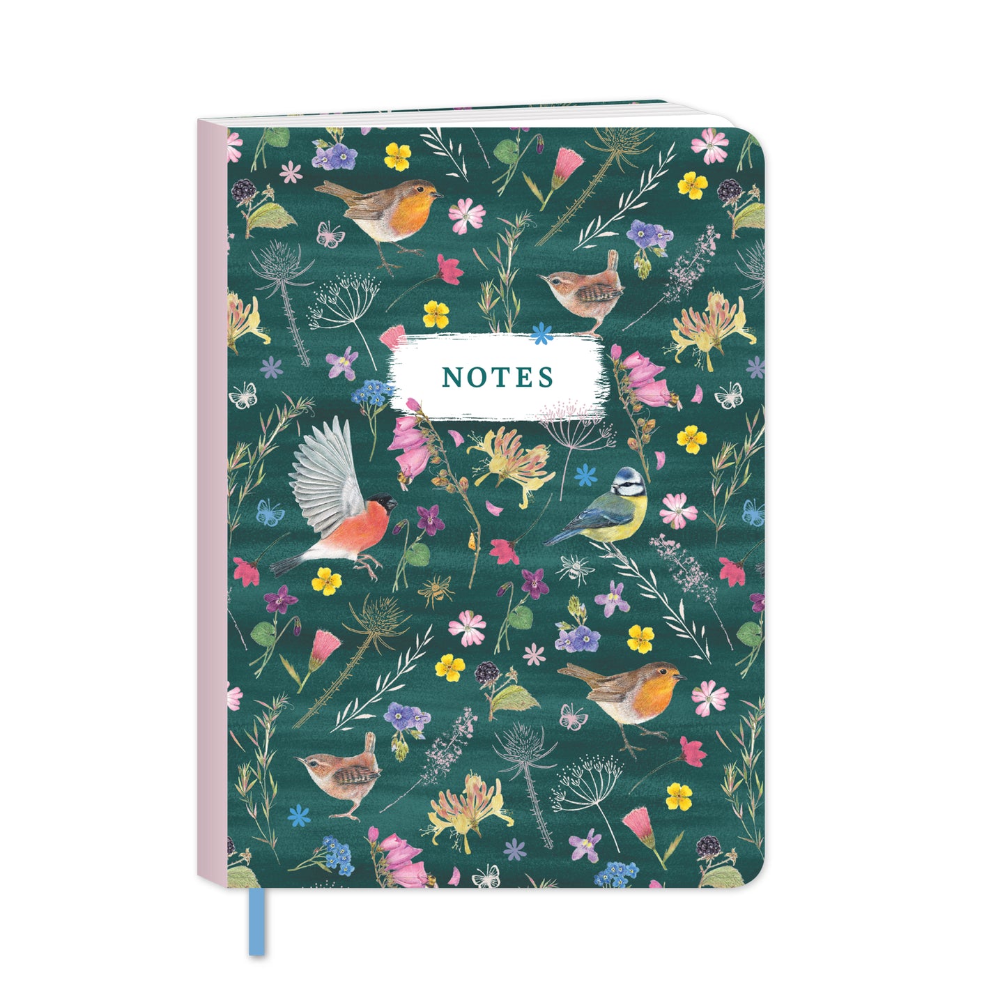 RSPB Beyond The Hedgerow Stationery - A5 Softcover Notebook - Birds in the Garden